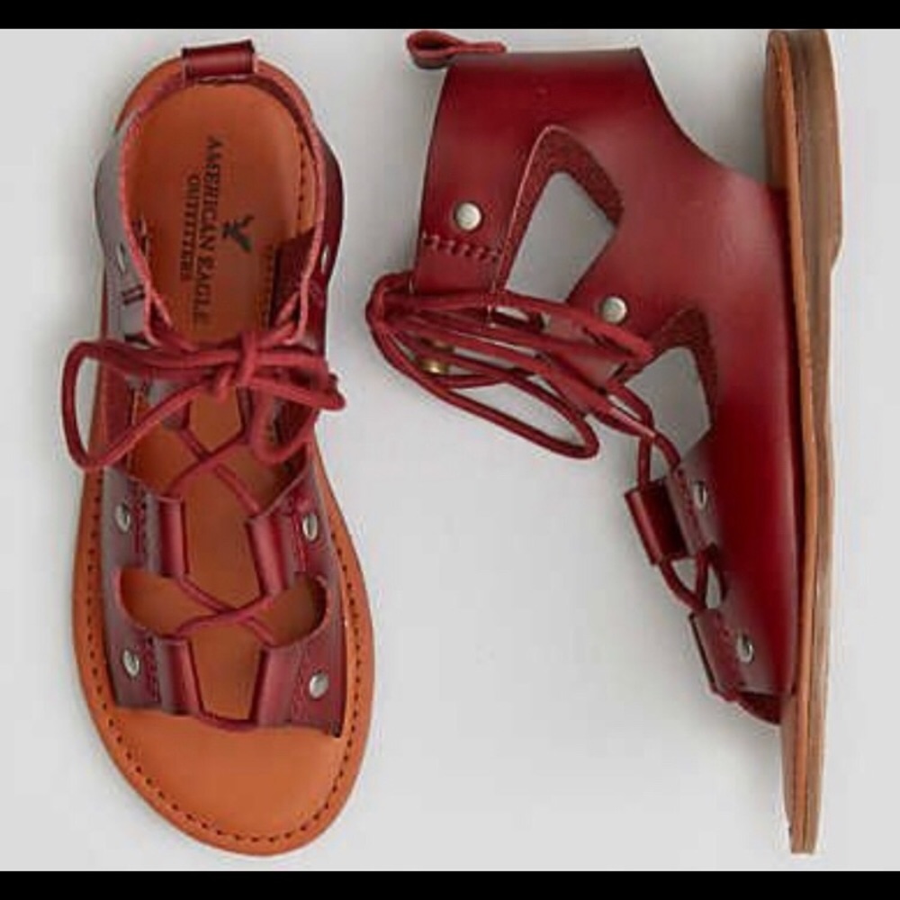American eagle red sandals